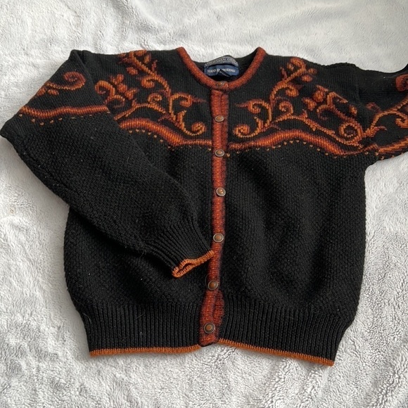 Vintage Herman Geist Hand Embroidered Cardigan size Large - Picture 3 of 7